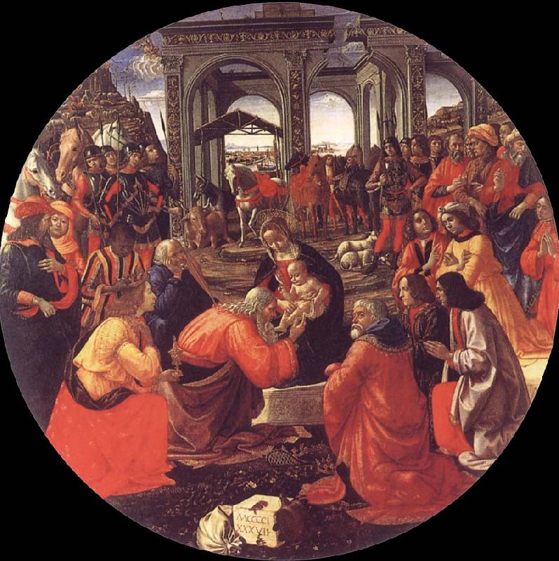 Domenico Ghirlandaio The adoration of the Konige oil painting image